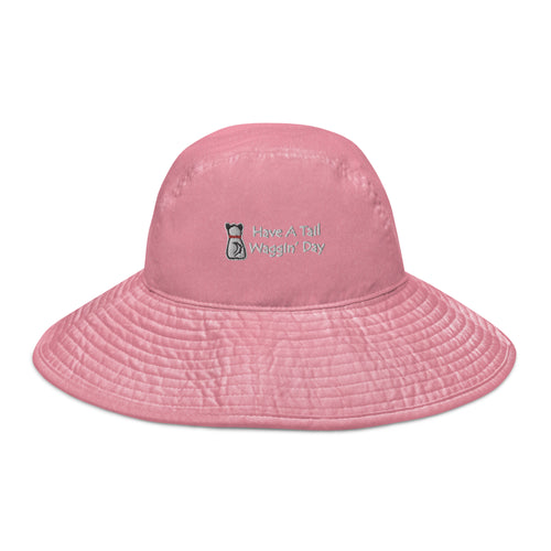 Wide brim bucket hat